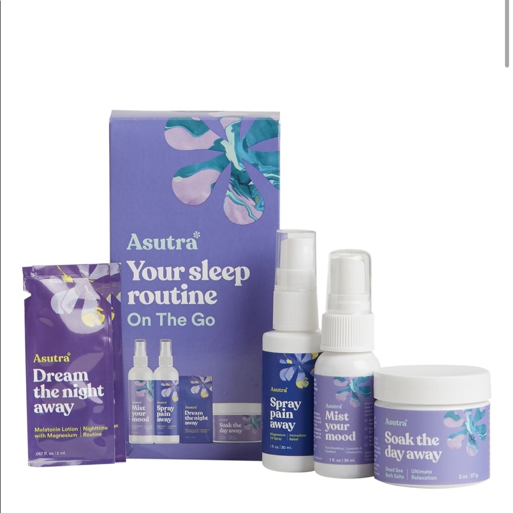 ASUTRA On the Go Sleep Travel Set Lavender Magnesium Melatonin